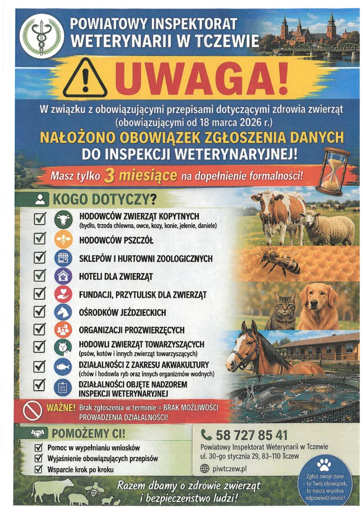Ulotka Powiatowego Inspektora Weterynarii w&nbsp;Tczewie